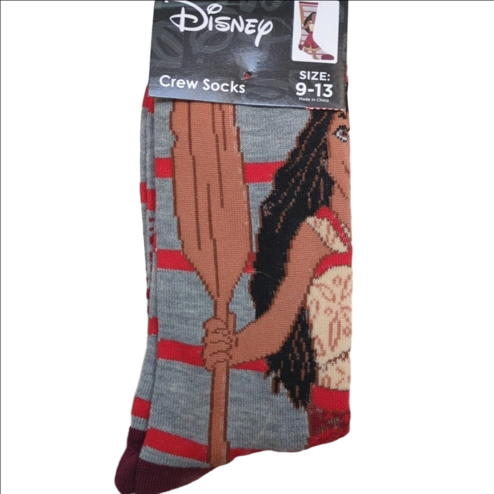 4/$25 Disney Moana Crew Socks  New Novelty Socks Stocking Stuffer
